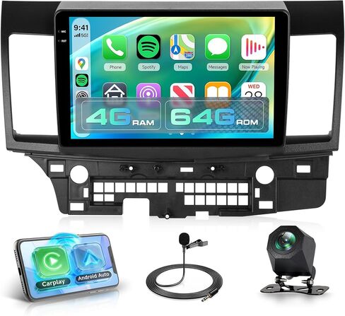 10.1 بوصة من سيارات الراديو ستيريو لـ Mitsubishi Lancer 2008 2009 2010 2011-2017 ، Rimoody Android 13 Car Stereo Touch Screen GPS Mirror Link WiFi Bluetooth FM Radio EQ in Kuwait