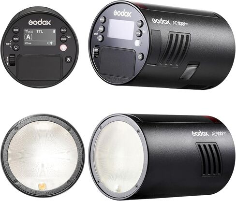 Godox AD100Pro AD100 Pro Monolight، 100Ws 2.4G Flash Strobe، 1/8000 HSS، إعادة التدوير 0.01-1.5s، 360 ومضة طاقة كاملة، بطارية 2600 مللي أمبير، تدعم وظائف TTL/M/متعددة، مدمجة خفيفة الوزن، لوحة OLED in Kuwait