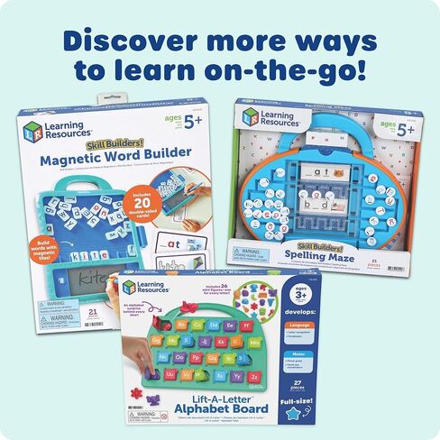 لوحة الحروف الأبجدية Lift-a-Letter من Learning Resources - ألعاب تعلم الحروف الأبجدية للأطفال الصغار، ألعاب تعليمية للأطفال الصغار للصوتيات والمهارات الحركية الدقيقة، والتعرف على الحروف وتطوير اللغة، لعبة ABC in Kuwait