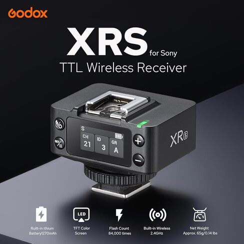 جهاز استقبال فلاش لاسلكي Godox XR-S TTL 2.4G عالي السرعة مزامنة HSS 1/8000s لكاميرات سوني فلاش Speedlite (ترقية X1R-S) in Kuwait