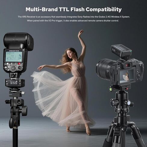 جهاز استقبال فلاش لاسلكي Godox XR-S TTL 2.4G عالي السرعة مزامنة HSS 1/8000s لكاميرات سوني فلاش Speedlite (ترقية X1R-S) in Kuwait