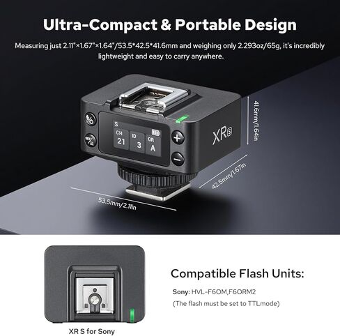 جهاز استقبال فلاش لاسلكي Godox XR-S TTL 2.4G عالي السرعة مزامنة HSS 1/8000s لكاميرات سوني فلاش Speedlite (ترقية X1R-S) in Kuwait