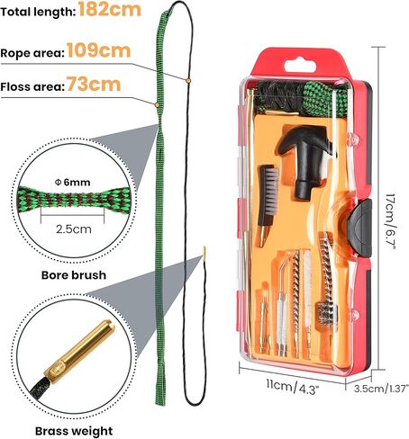 Hantoptik Universal Gun Cleaning Kit Gun Cleaner for All Guns, Gun Brushes with Reinforced Brass Rods, Brass Jags and Bronze Brushes Gun Acceesories Gifts for Men in Kuwait