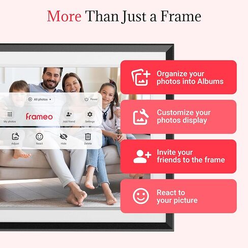 Frameo Digital Picture Frame – 10.1 Inch Smart Wi-Fi Photo Frame with Easy App Connection, for Women, Mom, Grandma, Wife, Girlfriend, Wedding Gift, Share Memories Instantly via Free App in Kuwait