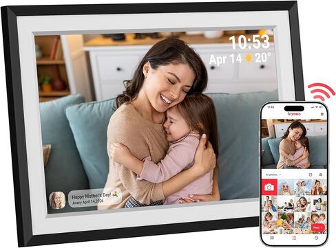 Frameo Digital Picture Frame – 10.1 Inch Smart Wi-Fi Photo Frame with Easy App Connection, for Women, Mom, Grandma, Wife, Girlfriend, Wedding Gift, Share Memories Instantly via Free App in Saudi Arabia