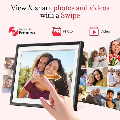 Frameo Digital Picture Frame – 10.1 Inch Smart Wi-Fi Photo Frame with Easy App Connection, for Women, Mom, Grandma, Wife, Girlfriend, Wedding Gift, Share Memories Instantly via Free App in Saudi Arabia
