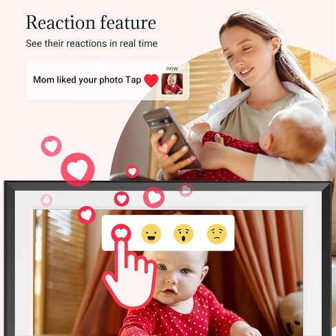 Frameo Digital Picture Frame – 10.1 Inch Smart Wi-Fi Photo Frame with Easy App Connection, for Women, Mom, Grandma, Wife, Girlfriend, Wedding Gift, Share Memories Instantly via Free App in Saudi Arabia