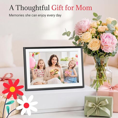 Frameo Digital Picture Frame – 10.1 Inch Smart Wi-Fi Photo Frame with Easy App Connection, for Women, Mom, Grandma, Wife, Girlfriend, Wedding Gift, Share Memories Instantly via Free App in Saudi Arabia