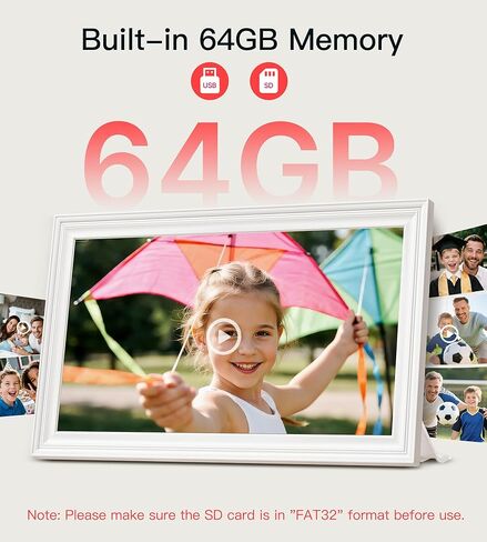 إطار صور رقمي BIGASUO مقاس 15.6 بوصة Frameo 64 جيجابايت إطارات صور إلكترونية كبيرة بتقنية WiFi مقاس 1920 × 1080 IPS FHD تعمل باللمس ومشاركة اللحظات على الفور في أي مكان أفضل الهدايا للآباء والأجداد من خشب الجوز الصلب in Kuwait