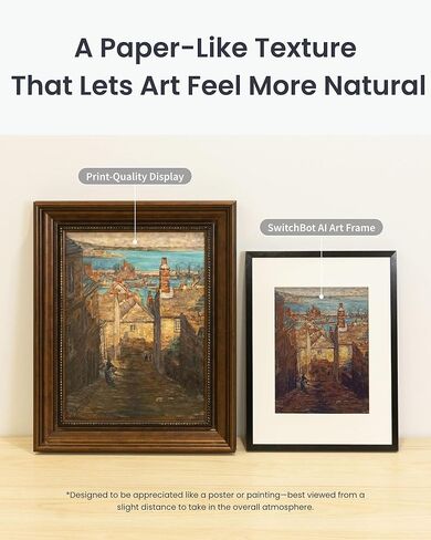SwitchBot AI Art Frame 13.3'', Electronic Ink Picture Frame, Wireless Digital Photo Frame, Long Battery Life, Alexa Compatible, Wall Decoration, Home Décor, AI-Generated Art, Gift for Art Lovers in Kuwait