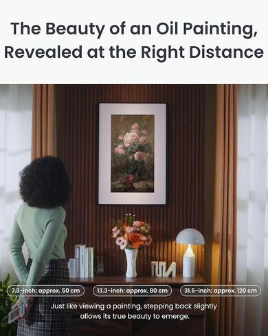 SwitchBot AI Art Frame 13.3'', Electronic Ink Picture Frame, Wireless Digital Photo Frame, Long Battery Life, Alexa Compatible, Wall Decoration, Home Décor, AI-Generated Art, Gift for Art Lovers in Kuwait