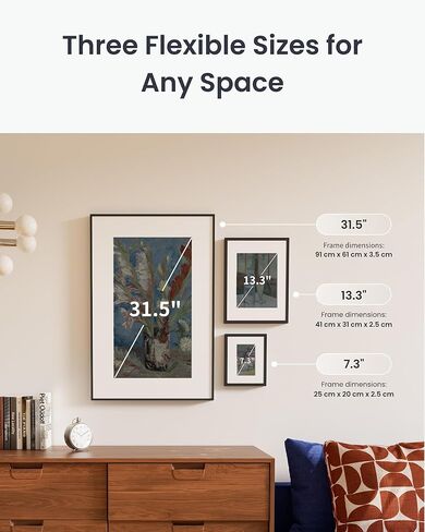 SwitchBot AI Art Frame 13.3'', Electronic Ink Picture Frame, Wireless Digital Photo Frame, Long Battery Life, Alexa Compatible, Wall Decoration, Home Décor, AI-Generated Art, Gift for Art Lovers in Kuwait