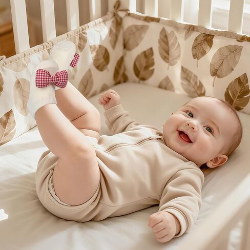 Baby Socks 0-6 Months Baby Girl Socks Non Slip Infant Prewalker Socks Crib Shoes for Newborn Toddler Soft Breathable Cotton Ankle Socks with Anti-Lost in Kuwait