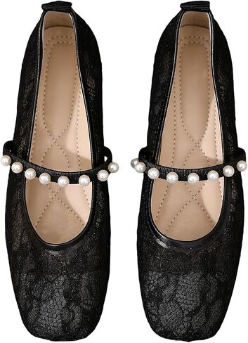 Flats for Women Mary Jane Ballet Dress Comfortable Walking Shoes Casual Work Retro Round-Toe One-Strap Daily Flats Soft Hook & Loop in Saudi Arabia