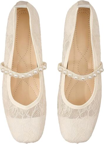 Flats for Women Mary Jane Ballet Dress Comfortable Walking Shoes Casual Work Retro Round-Toe One-Strap Daily Flats Soft Hook & Loop in Saudi Arabia