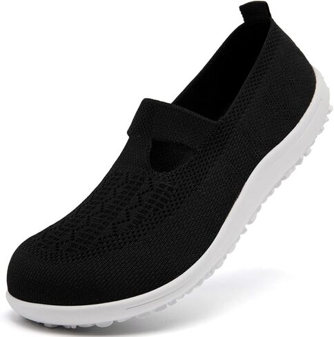 Flats for Women Mary Jane Ballet Dress Comfortable Walking Shoes Casual Work Retro Round-Toe One-Strap Daily Flats Soft Hook & Loop in Saudi Arabia