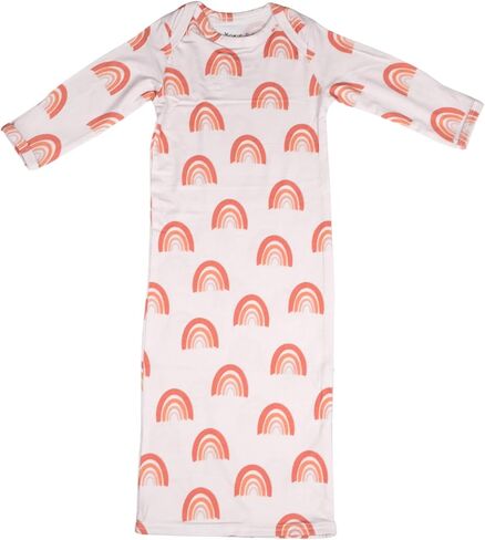 Newborn Baby Boys Girls Knotted Gown Soft Bamboo Viscose Infant Sleeper Baby Sleep Gown with Mittens in Saudi Arabia