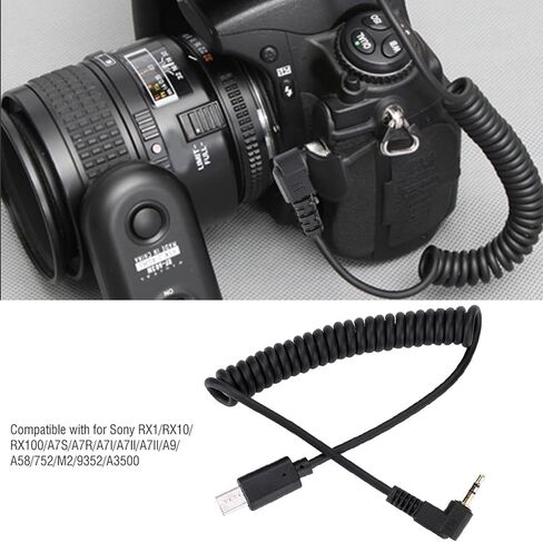 كابل تحرير مصراع RM VPR1 3.5 مم/2.5 مم، كابل مصراع التحكم عن بعد، كابل توصيل مصراع S2 لـ RX1 RX10 RX100 A7S A7R (3.5 مم -S2) in Kuwait