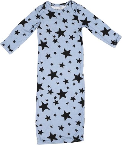 Newborn Baby Boys Girls Knotted Gown Soft Bamboo Viscose Infant Sleeper Baby Sleep Gown with Mittens in Saudi Arabia