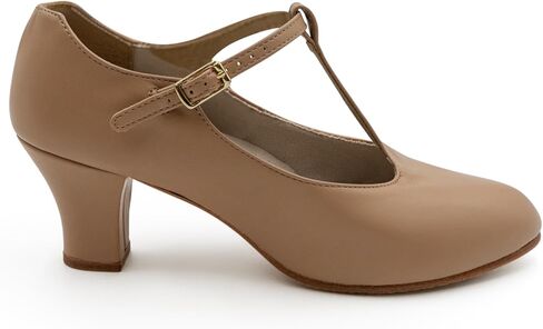 Capezio Jr. Footlight T-Strap Character Shoe, Caramel, 4.5 W in Kuwait