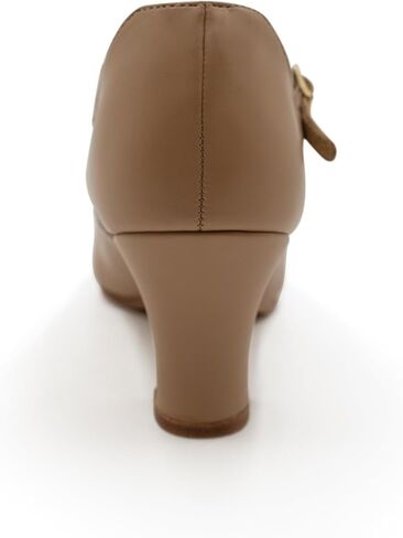 Capezio Jr. Footlight T-Strap Character Shoe, Caramel, 4.5 W in Kuwait