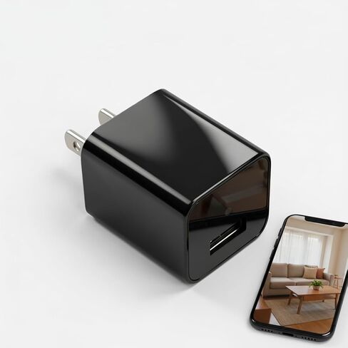 1080P واي فاي شاحن USB كاميرا كاميرا أمان مخفية، تدعم المشاهدة عن بعد، كشف الحركة، التخزين المحلي، بدون صوت in Kuwait