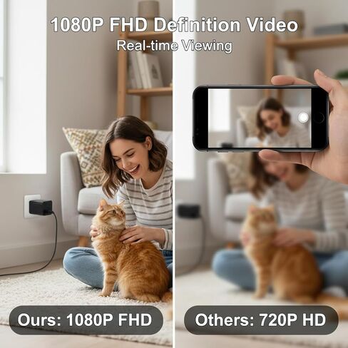 1080P واي فاي شاحن USB كاميرا كاميرا أمان مخفية، تدعم المشاهدة عن بعد، كشف الحركة، التخزين المحلي، بدون صوت in Kuwait