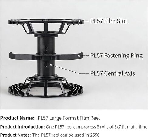 Film Processing Accessories Kit, Multi Format Spiral Reel for Sheet Films, Secure Film Fixation, Easy Assembly (PL57) in Saudi Arabia