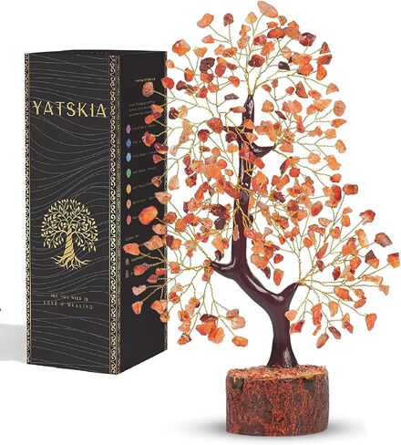 شجرة YATSKIA Chakra - شجرة المال - ديكور كريستال - شجرة الأحجار الكريمة - شجرة الحياة الكريستالية - ديكور روحي - بلورات شقرا - شجرة كريستال للطاقة الإيجابية - هدايا التأمل in Saudi Arabia