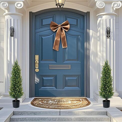 Artificial Tree, 3FT Cedar Potted Plant, 2 Pack, UV Resistant, Indoor Outdoor Garden Decor in Saudi Arabia