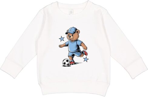 inktastic Boys Soccer Bear Toddler Sweatshirt in Kuwait