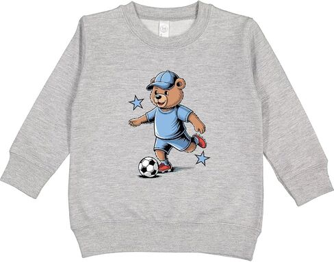 inktastic Boys Soccer Bear Toddler Sweatshirt in Saudi Arabia