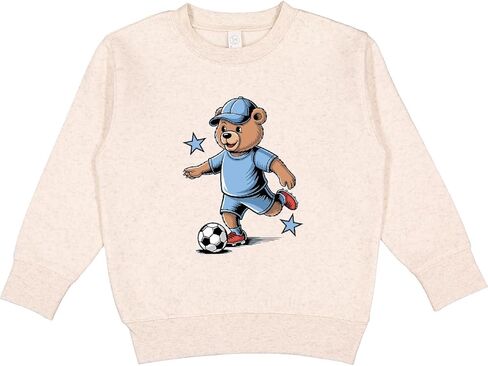 inktastic Boys Soccer Bear Toddler Sweatshirt in Saudi Arabia