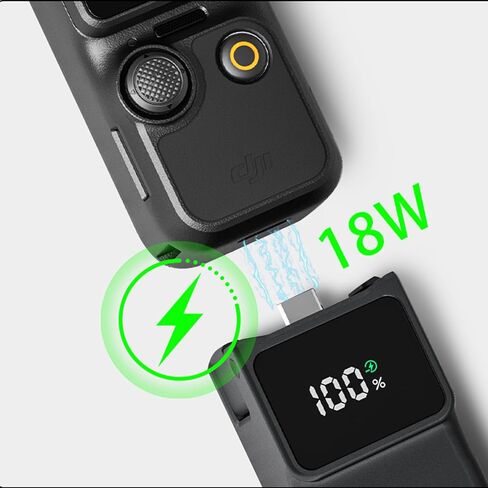 مقبض بطارية لـ DJI Osmo Pocket 4 3 ملحقات ممتدة مقبض بطارية بقوة 5000 مللي أمبير في الساعة مع حامل ثلاثي صغير وواقي مقسى (لا يدعم USB-C جميع المخرجات) in Kuwait