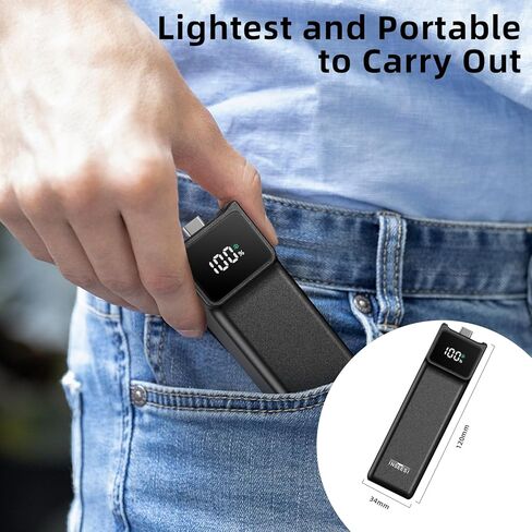 مقبض بطارية لـ DJI Osmo Pocket 4 3 ملحقات ممتدة مقبض بطارية بقوة 5000 مللي أمبير في الساعة مع حامل ثلاثي صغير وواقي مقسى (لا يدعم USB-C جميع المخرجات) in Kuwait