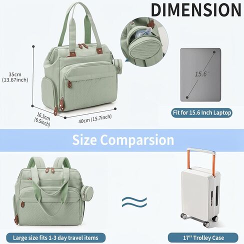 Diaper Bag with Changing Pad - Large Capacity Travel Diaper Bag Tote/Backpack for Mom and Dad in Kuwait