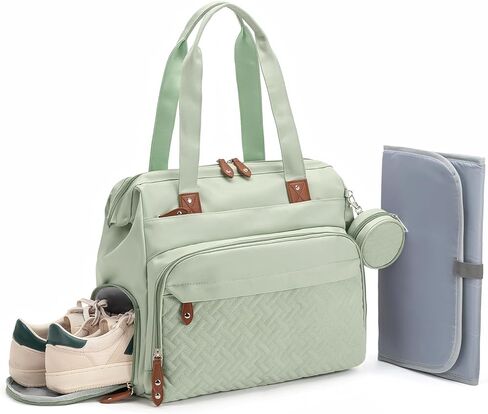 Diaper Bag with Changing Pad - Large Capacity Travel Diaper Bag Tote/Backpack for Mom and Dad in Saudi Arabia