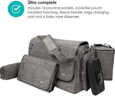 bblüv - Ültra - Large Capacity Diaper Bag, Multi-Function, Mommy Travel bag, Changing Pad included - Diaper Bag with Changing Station – Free hand on the stroller, Tote or Crossbody Holding in Kuwait