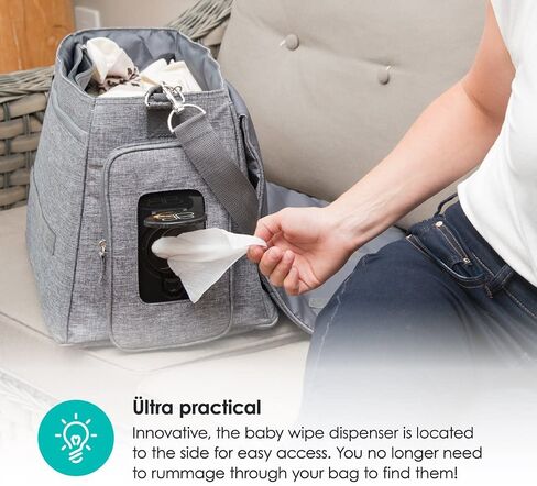 bblüv - Ültra - Large Capacity Diaper Bag, Multi-Function, Mommy Travel bag, Changing Pad included - Diaper Bag with Changing Station – Free hand on the stroller, Tote or Crossbody Holding in Kuwait