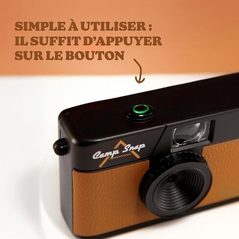 CampSnap Compact Digital Camera without Display - Memory for 2000 Photos - 10M Pixels - Rechargeable Battery - Vintage - Brown in Kuwait