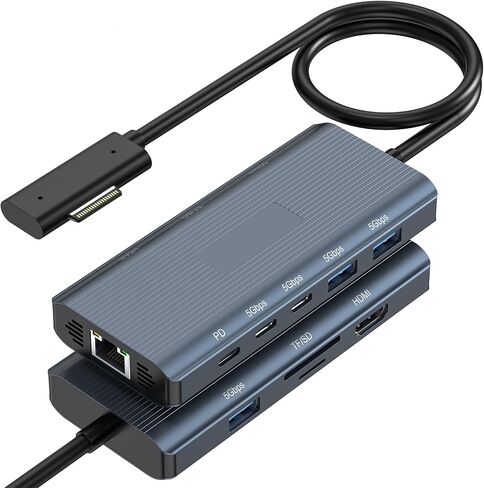 قاعدة تركيب Surface Pro 11 في 1، قاعدة توصيل Surface جديدة 4K@60HZ HDMI، قاعدة تركيب Surface لأجهزة Surface Pro 11/10/9/8/X/7/6/5/4/3، Surface Laptop 6/5/4/3/2/1، Surface Laptop Go 3/2/1، Surface Book in Kuwait