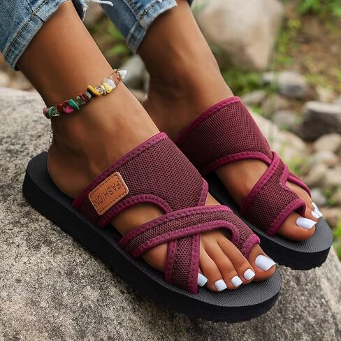 Sport-Style Women's Sandals, Breathable Mesh Fabric for Comfort and Skin-Friendliness, Suitable forBoth Indoor and Outdoor Wear in Kuwait