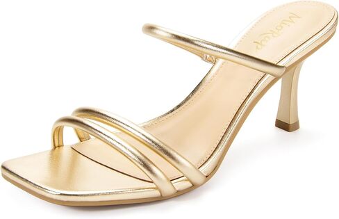 Heels for Women Square Open Toe Strappy Mules Women's Heeled Sandals Summer Dressy Comfort Sexy Shoes Weeding Party in Kuwait