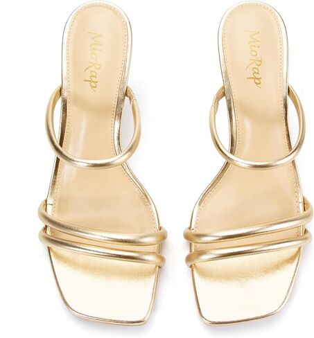 Heels for Women Square Open Toe Strappy Mules Women's Heeled Sandals Summer Dressy Comfort Sexy Shoes Weeding Party in Kuwait