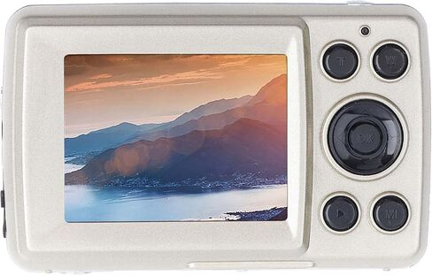 كاميرا رقمية صغيرة، كاميرا فيديو بدقة 5 ميجابكسل 720 بكسل عالية الدقة مع تكبير 16X وشاشة LCD مقاس 2.4 بوصة، للسفر في الهواء الطلق والاستخدام المنزلي (ذهبي) in Kuwait