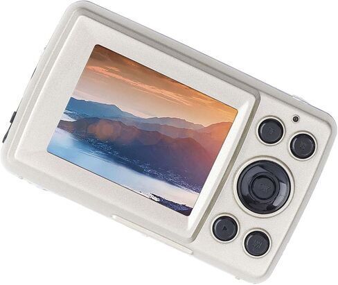 كاميرا رقمية صغيرة، كاميرا فيديو بدقة 5 ميجابكسل 720 بكسل عالية الدقة مع تكبير 16X وشاشة LCD مقاس 2.4 بوصة، للسفر في الهواء الطلق والاستخدام المنزلي (ذهبي) in Kuwait