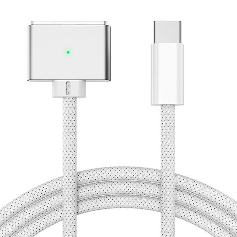 كابل USB-C إلى مغناطيسي 3 بقوة 140 واط، بطول 6.6 أقدام متوافق مع كابل Magsafe 3 لجهاز MacBook Air 2024 M3 13/15 بوصة، 2023/2022 M2، Pro 2024/2023 M4/M2 Pro & Max 14 بوصة 16 بوصة، 2021 M1 & Max 14 بوصة 16 بوصة in Saudi Arabia