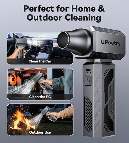 UPoety Electric Air Duster-130000RPM Super Power Cordless Air Duster, Stepless Adjustable Mini Blower with Fast Charging, Dust Blower for Computer, Keyboard, House, Outdoor and Car in Saudi Arabia