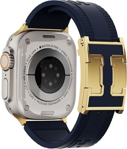 سوار سيليكون رياضي متوافق مع Apple Watch Ultra 3/2/1 Band 49mm/46mm/45mm/44mm/42mm(3/2/1) للرجال، حزام بديل متين من السيليكون المغناطيسي لـ iWatch Ultra 3/2/1 SE3/2/1 Series11/10/9/8/7/6/5/4 in Kuwait
