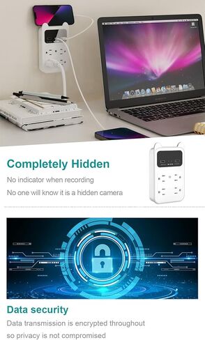 2026 Upgraded Hidden Camera Wall Outlet Camera, 2K HD Wireless Nanny Cam with 120° Wide Angle Loop Recording Motion Detection Easy Setup for Home, Pets & Office Indoor Security (White) in Saudi Arabia